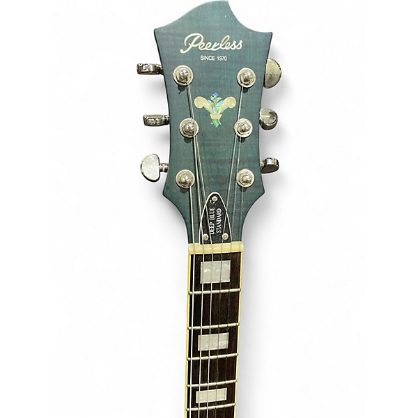 Used PEERLESS DEEP BLUE STANDARD Blue Hollow Body Electric Guitar