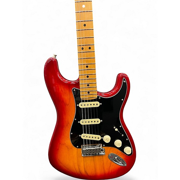 Used 2023 Fender American Ultra Luxe Stratocaster Cherry Sunburst Solid Body Electric Guitar