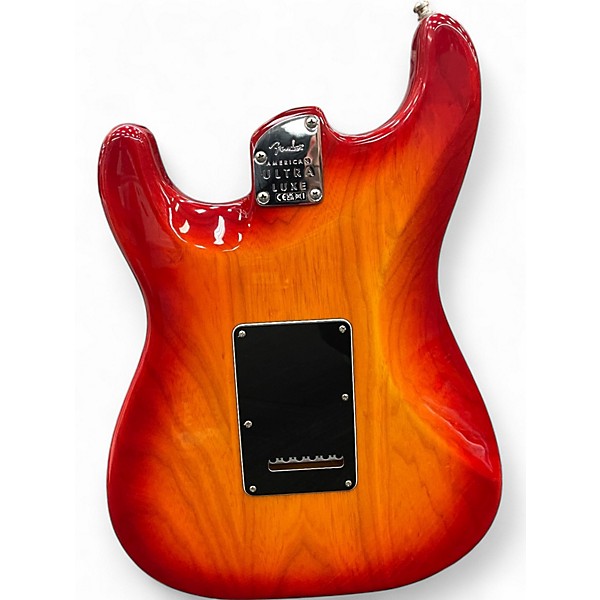 Used 2023 Fender American Ultra Luxe Stratocaster Cherry Sunburst Solid Body Electric Guitar