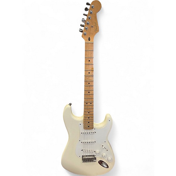 Used Fender Artist Series Jimmie Vaughan Tex-Mex Stratocaster WHITE Solid Body Electric Guitar