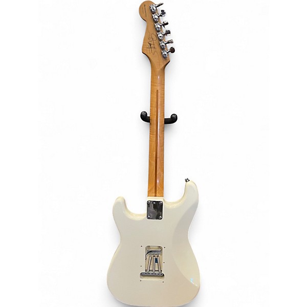 Used Fender Artist Series Jimmie Vaughan Tex-Mex Stratocaster WHITE Solid Body Electric Guitar