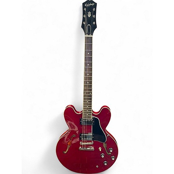 Used Epiphone ES335 Crimson Red Trans Hollow Body Electric Guitar