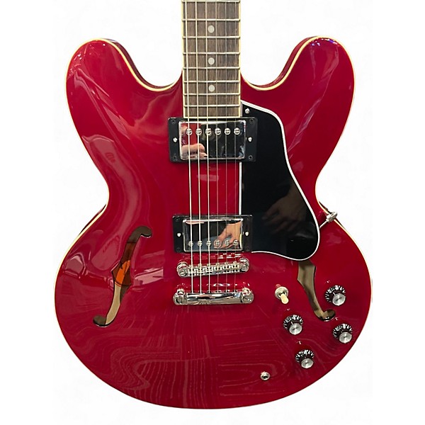 Used Epiphone ES335 Crimson Red Trans Hollow Body Electric Guitar