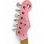 Used Squier Hello Kitty Stratocaster Single Hum Pink With Kitty Pickguard Pink Solid Body Electric Guitar