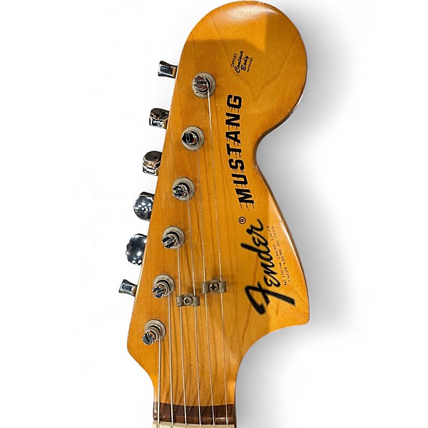 Vintage 1974 Fender Mustang Sunburst Solid Body Electric Guitar