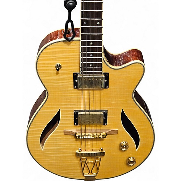 Used Dean STYLIST Natural Hollow Body Electric Guitar
