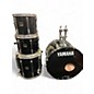 Used 1990s Yamaha 4 Piece Stage Custom Birch Raven Black Drum Kit