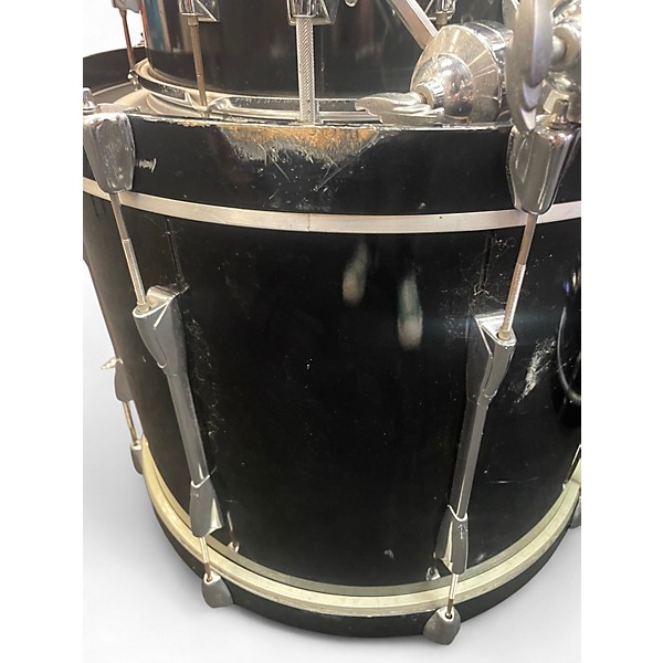 Used 1990s Yamaha 4 Piece Stage Custom Birch Raven Black Drum Kit