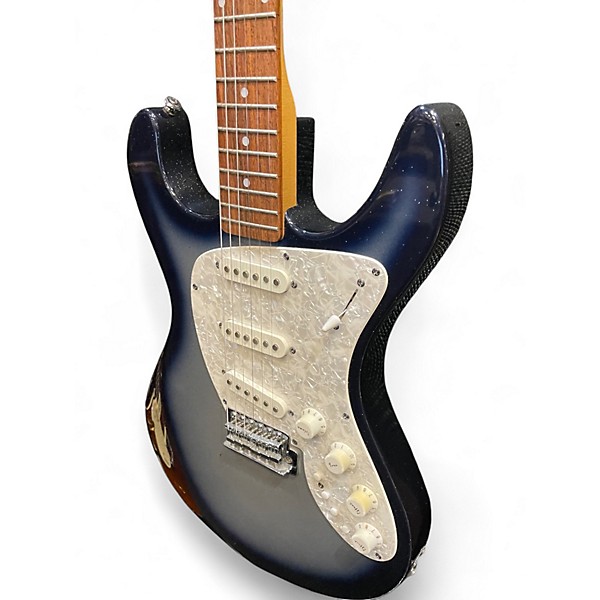 Used Danelectro Innuendo Blue Sparkle Burst Solid Body Electric Guitar