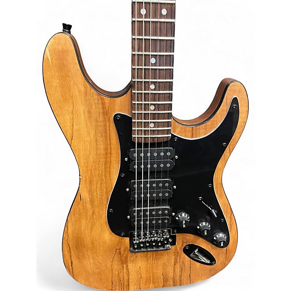Used Partscater S Style 3 Pickup Spalted Maple Solid Body Electric Guitar