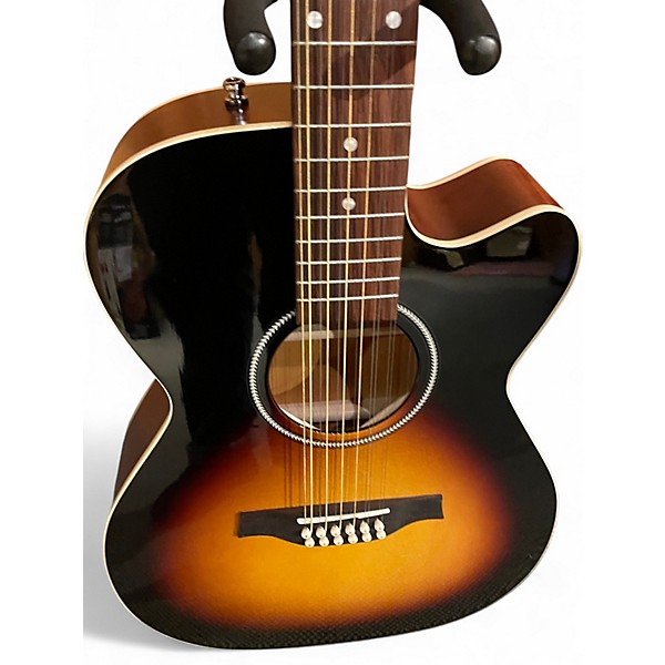 Used Seagull S12 CH CW Sunburst 12 String Acoustic Electric Guitar