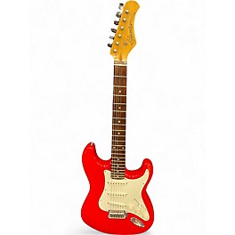 Used Hondo Stratocaster Copy Candy Apple Red Solid Body Electric Guitar