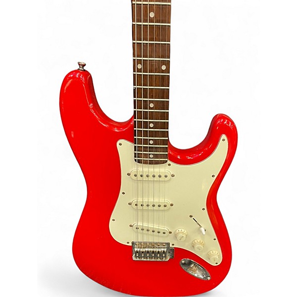 Used Hondo Stratocaster Copy Candy Apple Red Solid Body Electric Guitar