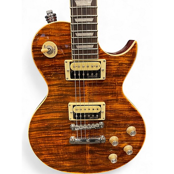Used Vintage Paradise V100 Flame Amber Solid Body Electric Guitar