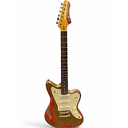 Used Fano Guitars Alt-De Facto JM6 AZTEC GOLD OVER RED Solid Body Electric Guitar