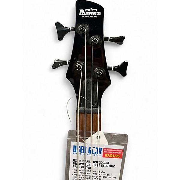 Used Ibanez GSR200SM Brown Sunburst Electric Bass Guitar