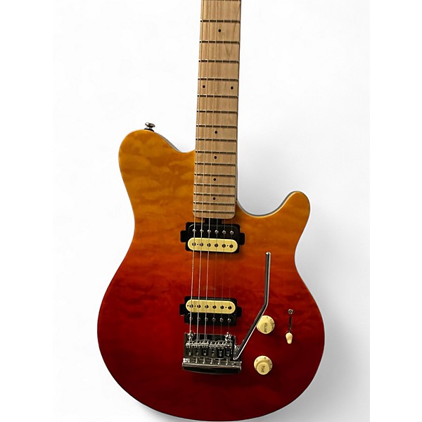 Used Sterling by Music Man Axis Quilted Maple Spectrum Red Solid Body Electric Guitar