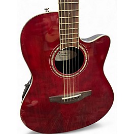 Used Ovation Celebrity CS28 Red Acoustic Electric Guitar