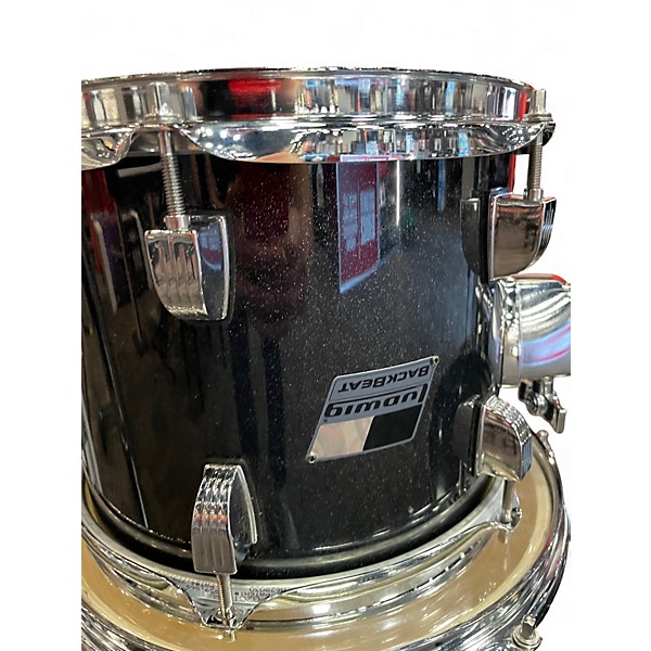 Used Ludwig 4 Piece Backbeat Metallic Black Drum Kit