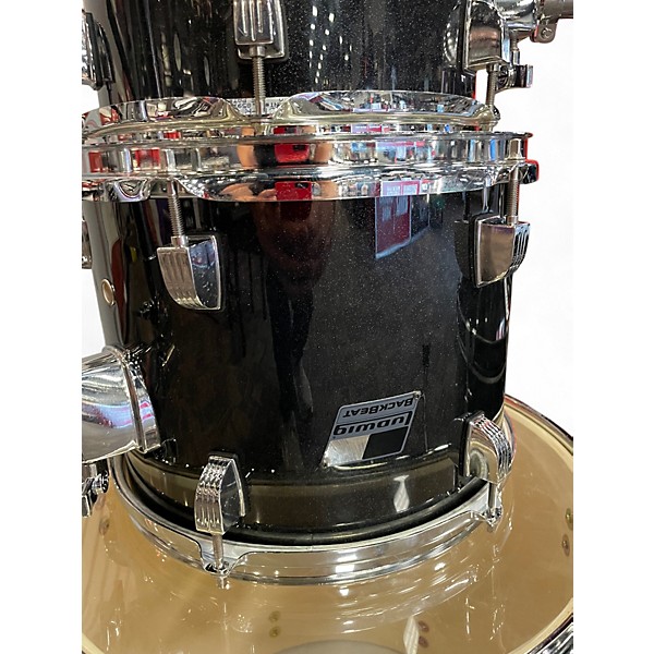 Used Ludwig 4 Piece Backbeat Metallic Black Drum Kit