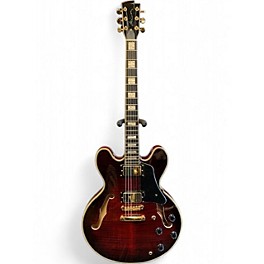 Used Aio SEMI HOLLOW Red Burst Hollow Body Electric Guitar