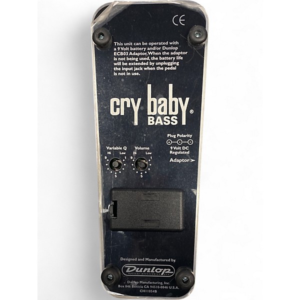 Used Dunlop 105Q Cry Baby Bass Wah Bass Effect Pedal