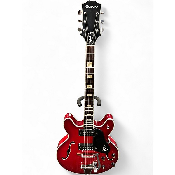 Vintage 1970s Epiphone ea-250 red Hollow Body Electric Guitar