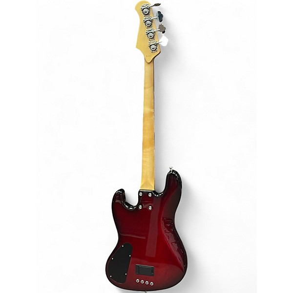 Used Lakland USA Series 44-AJ Apple Red Transparent Electric Bass Guitar