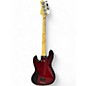 Used Lakland USA Series 44-AJ Apple Red Transparent Electric Bass Guitar