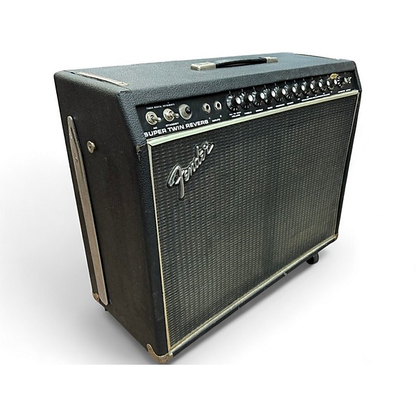 Vintage 1980s Fender Super Twin Reverb Tube Guitar Combo Amp