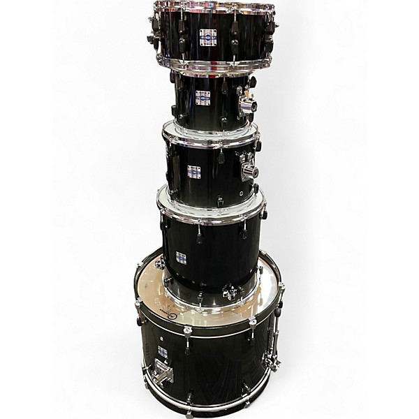 Used Yamaha 5 Piece Stage Custom Raven Black Drum Kit