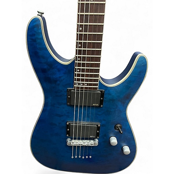 Used Schecter Guitar Research C1 Platinum Blue Solid Body Electric Guitar