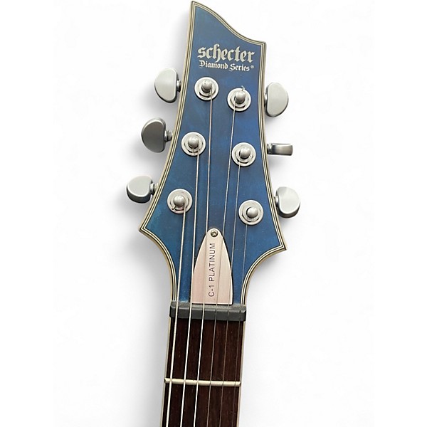 Used Schecter Guitar Research C1 Platinum Blue Solid Body Electric Guitar