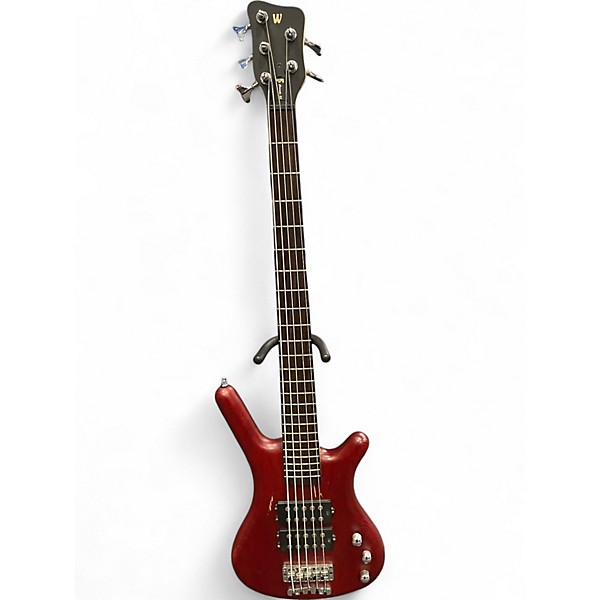Used Warwick Corvette 5 String Red Electric Bass Guitar