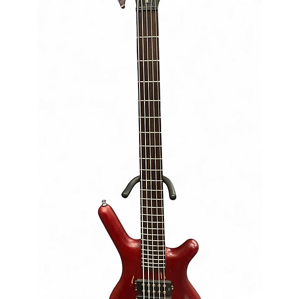 Used Warwick Corvette 5 String Red Electric Bass Guitar