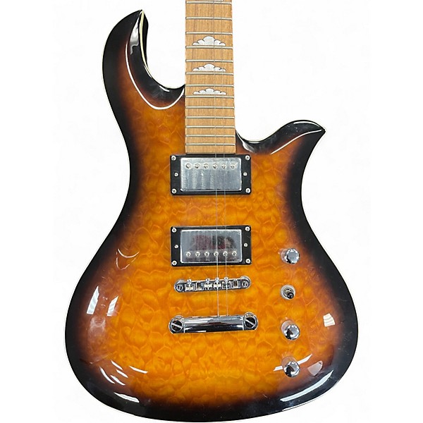 Used B.C. Rich Masterpiece Mockingbird QUILTED BURST Solid Body Electric Guitar