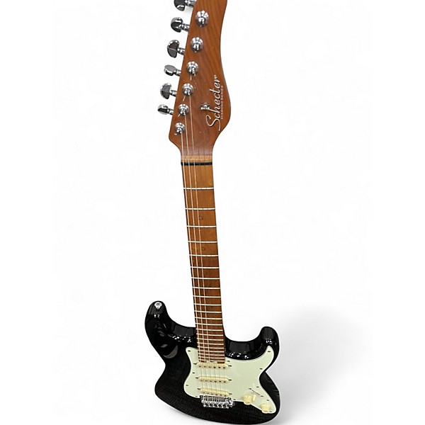 Used Schecter Guitar Research Diamond Series PT Black Solid Body Electric Guitar