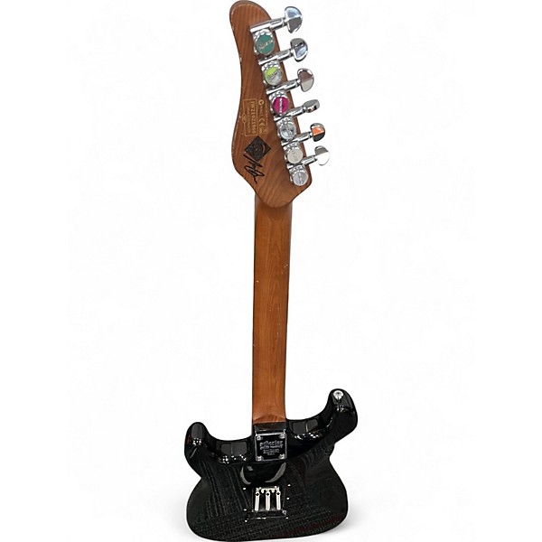 Used Schecter Guitar Research Diamond Series PT Black Solid Body Electric Guitar