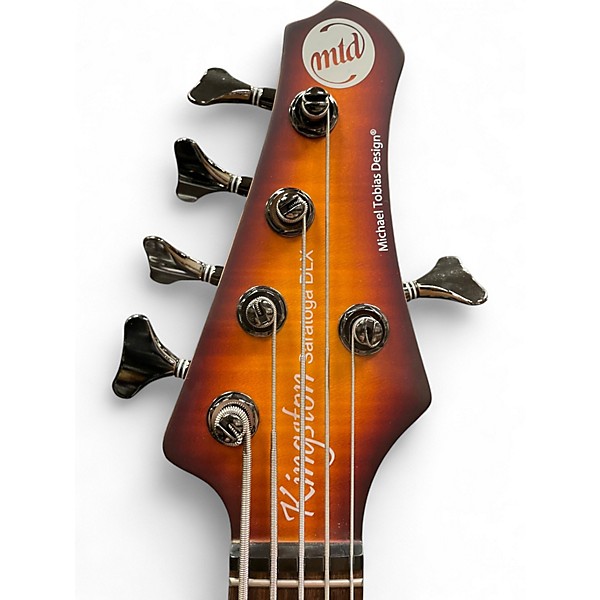 Used Kingston saratoga dlx Yellow Tiger Electric Bass Guitar