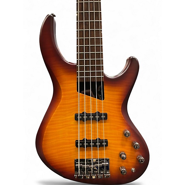 Used Kingston saratoga dlx Yellow Tiger Electric Bass Guitar