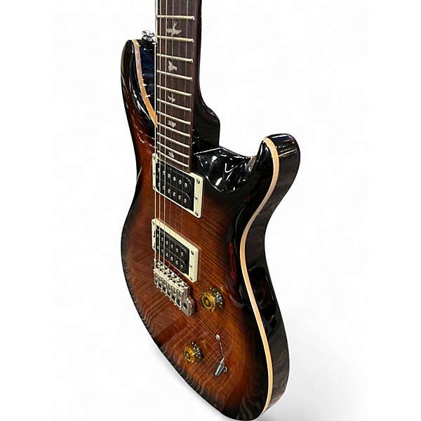 Used PRS SE Custom 24 Black and Gold Solid Body Electric Guitar