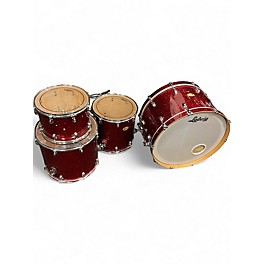 Used Ludwig 4 Piece Centennial ZEP DRUM KIT RED SPARKLE Drum Kit