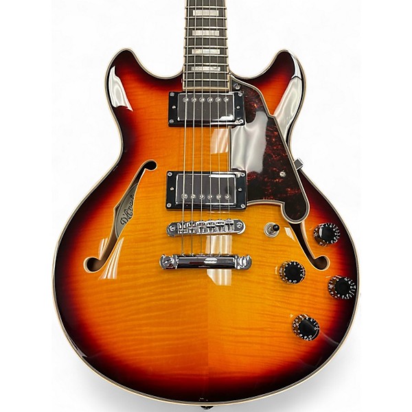 Used D"angelico PREMIER MINI DC VINTAGE SUNBURST Hollow Body Electric Guitar