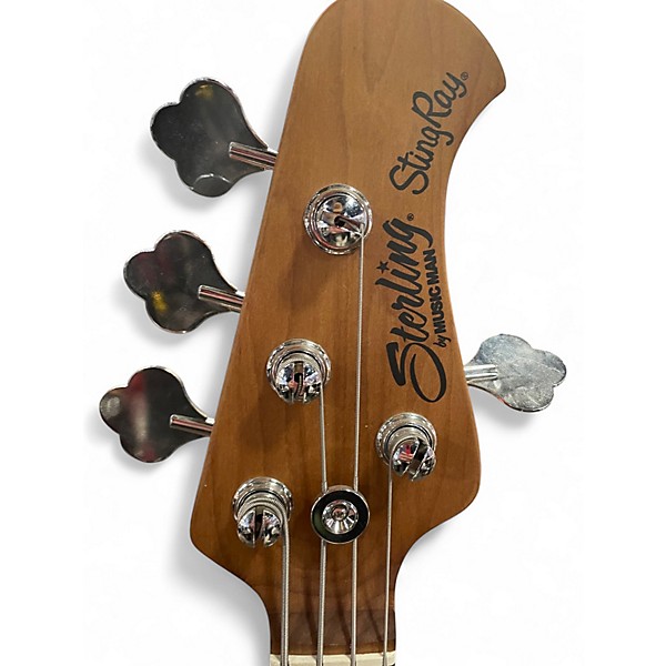Used Sterling by Music Man Ray34 silver mist Electric Bass Guitar