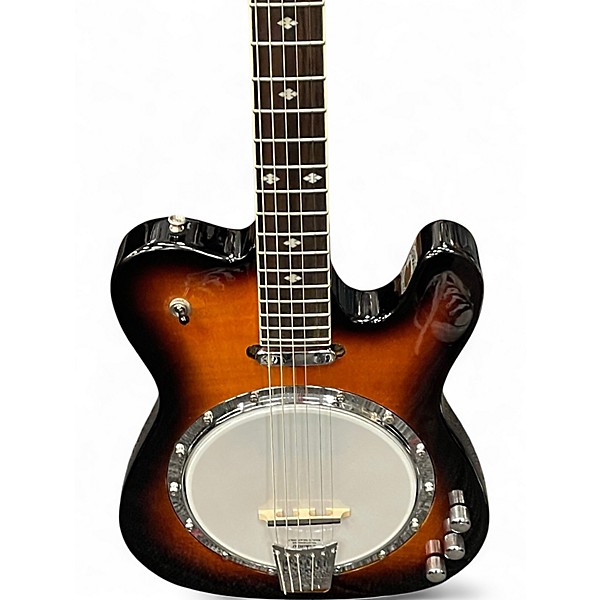 Used Gold Tone Solid Body Electric Banjitar Tobacco Sunburst Banjo
