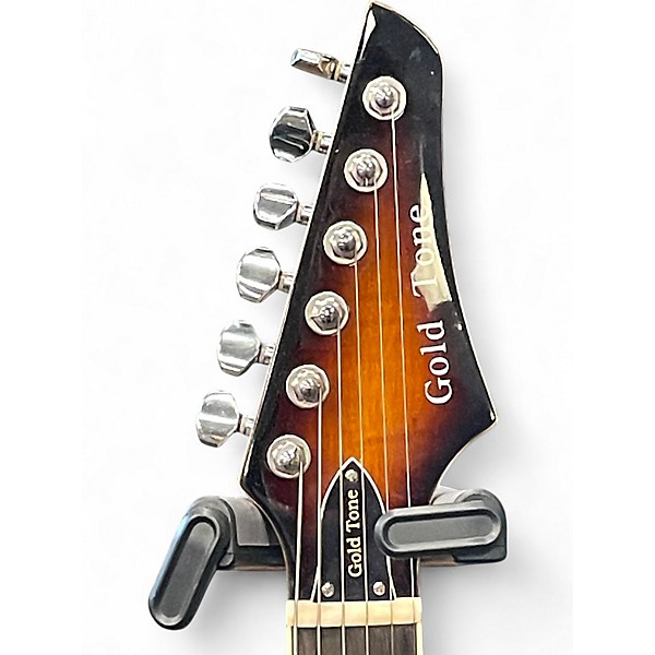 Used Gold Tone Solid Body Electric Banjitar Tobacco Sunburst Banjo