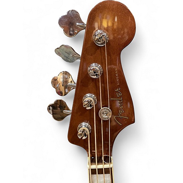 Used Fender Kingman Acoustic Electric Bass 3 Color Sunburst Acoustic Bass Guitar