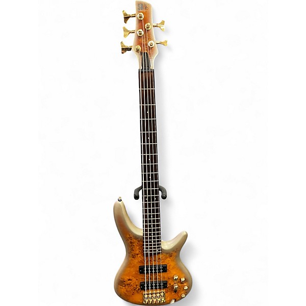 Used Ibanez SR405 5 String Mars Gold Electric Bass Guitar