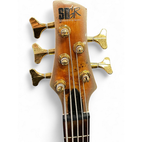 Used Ibanez SR405 5 String Mars Gold Electric Bass Guitar