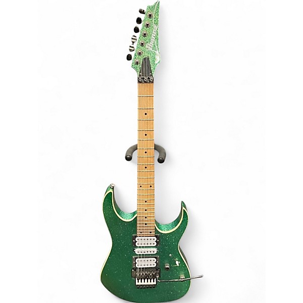 Used Ibanez RG470MSP GREEN SPARKLE Solid Body Electric Guitar